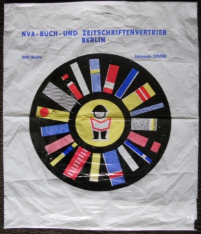Polyethylene bag from National People's Army Book and Magazine Distribution Berlin (47 cm X 39 cm)
