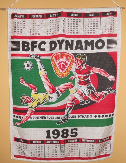 A BFC wall calendar from 1985 purchased on my visit to East Berlin that spring. I think I got this at a kiosk in the Friedrichstrasse station (photo: author).