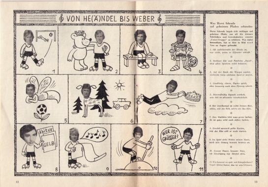 Cartoon featuring Union players in the centre of Union Informationen 1/78 (photo: editor).
