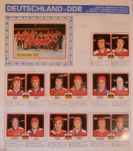 East Germany's national team page from the Hockey 79 album.