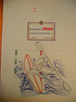 Kordula's Competition Journal in which she recorded her results and the courses she competed on. She reviewed this information regularly for 'mental training', visualizing the courses and going through her strokes in her head (photo: Striepecke archive)